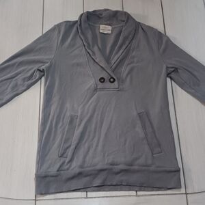 Banana Republic Collared Gray Sweater Womens Medium